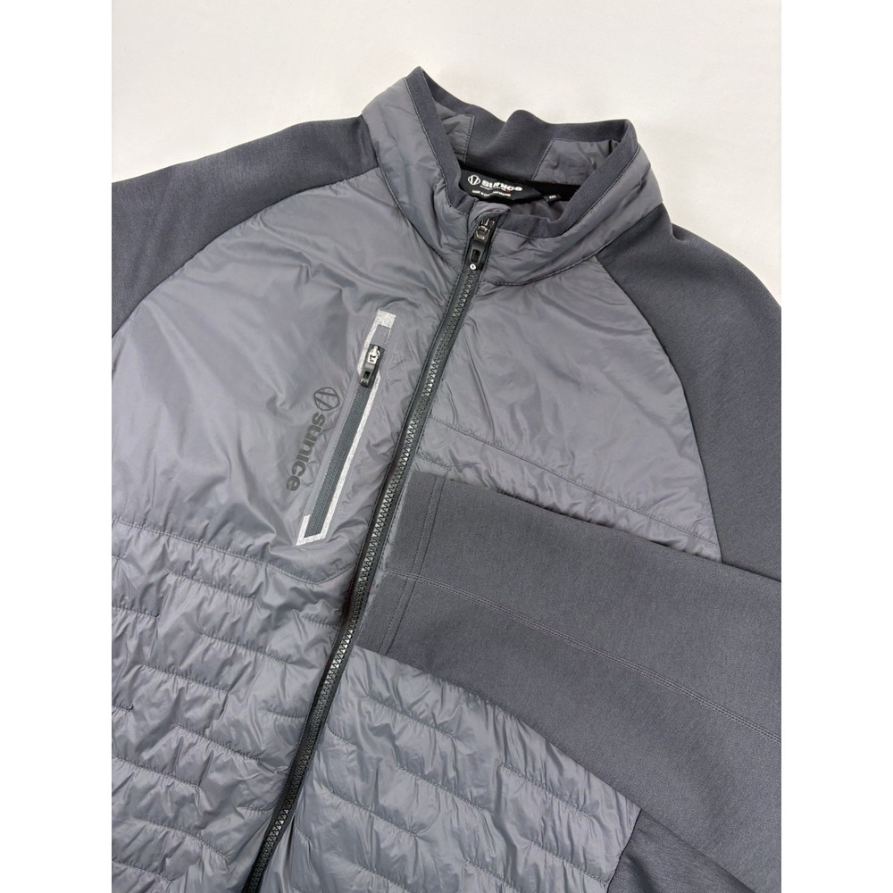 Sunice Hamilton Hybrid Climaloft Thermal Full Zip Jacket Men's Size 2XL/T. Gray